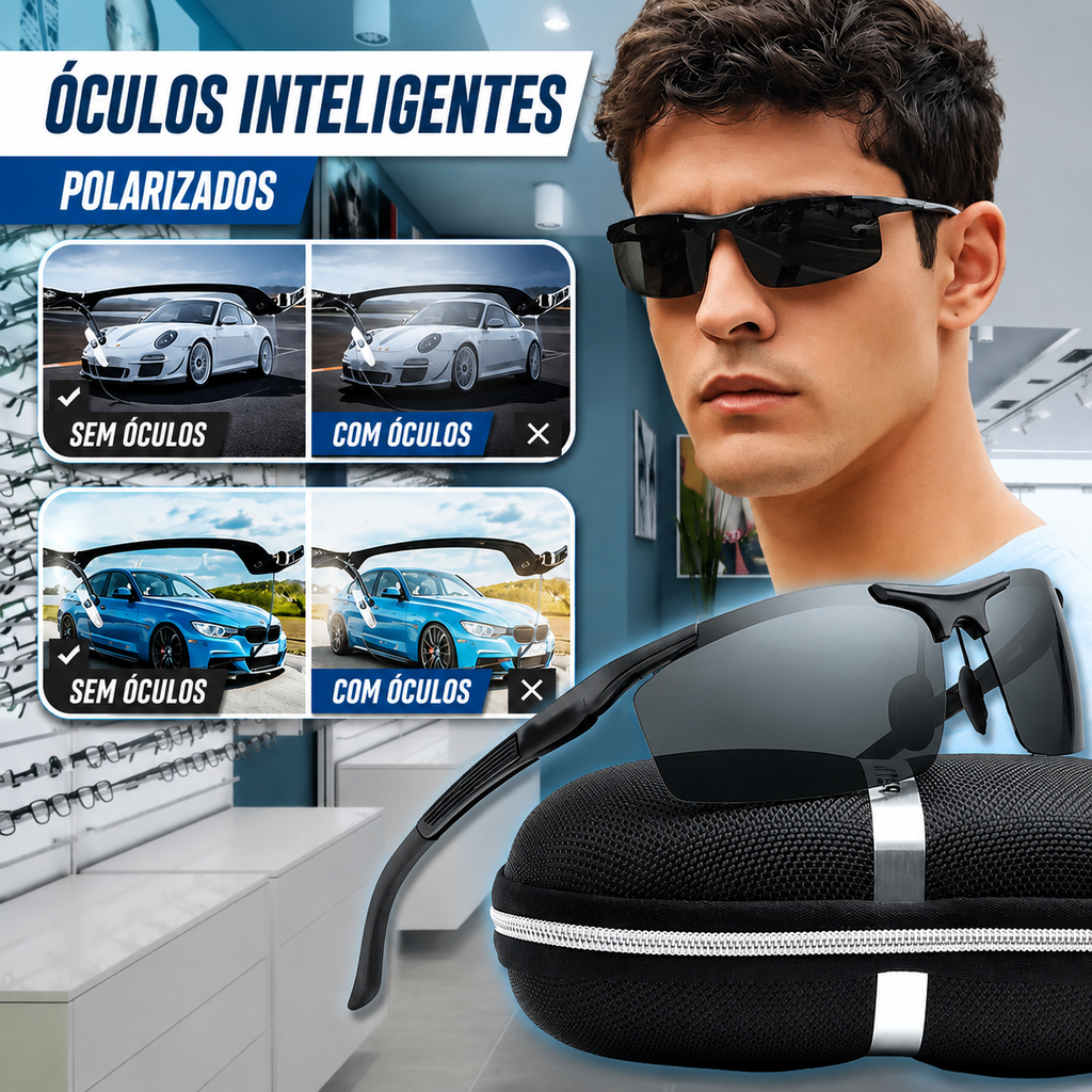 Óculos inteligentes polarizados