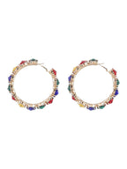 Terra Diamante Hoop Earrings